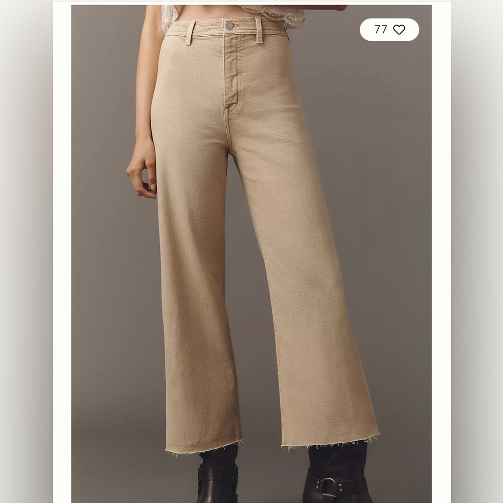 Anthropologie Tan Cropped Pants